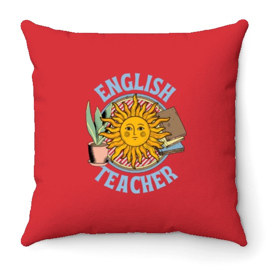 english teacher Throw Pillows
