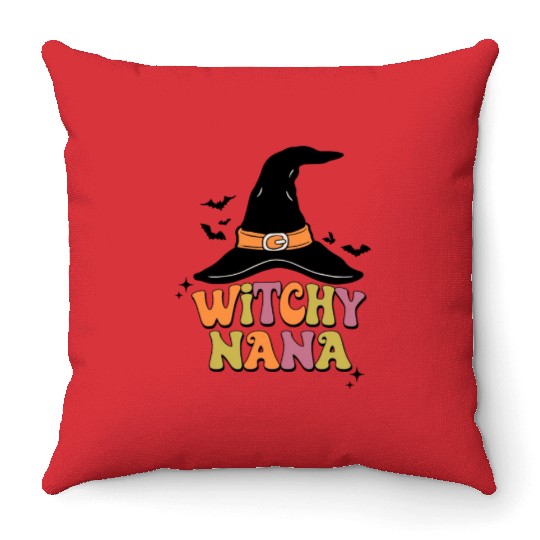 Witchy Mama Halloween Grandma Throw Pillows
