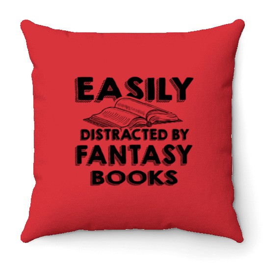 Fantasy Book Fan Gifts Easily Distracted by Throw Pillows