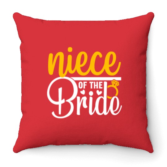 Niece Of The Bride Wedding Party Matching Gift Throw Pillows