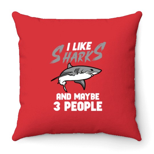 Shark Ocean Predator Sea Creature Throw Pillows