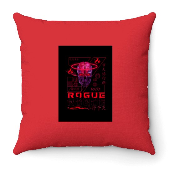 Rogue Black Throw Pillows