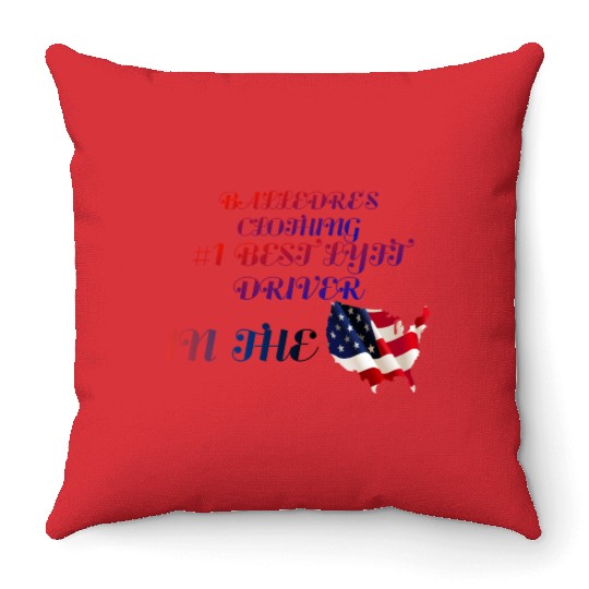 #1 Lyft Driver in the USA Throw Pillows