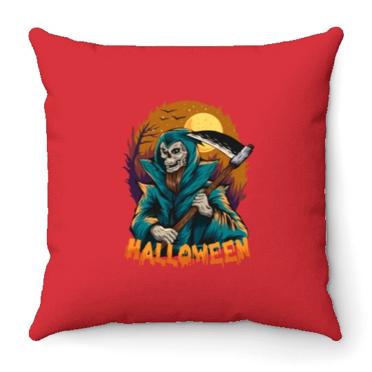 Grim Reaper Throw Pillows