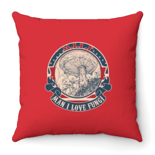 MILF Man I love Fungi Throw Pillows