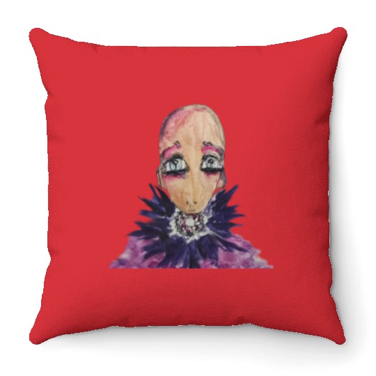 Glamorous baby in violet. Throw Pillows