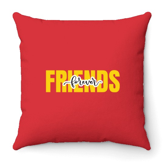 Friends forever. World's friendship day Throw Pillows