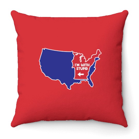 Vermont State US Design for patriotic Vermonters Throw Pillows