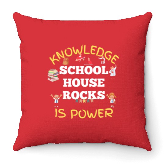 Knowledge Schoolhouse Rock is Power Throw Pillows