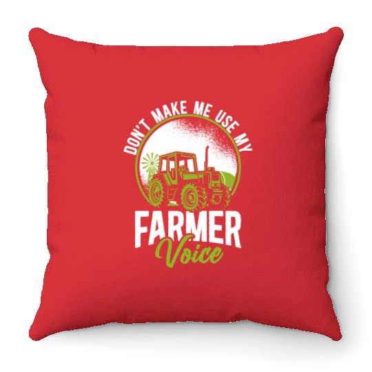 Farming Farmer Tractor Vintage Throw Pillows