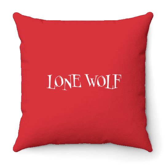 Lone Wolf Throw Pillows