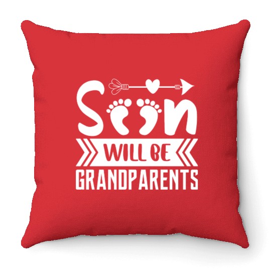 We Will Soon Become Grandparents, Be Grandparents Throw Pillows
