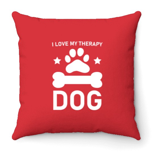 I love my Therapy Dog Throw Pillows