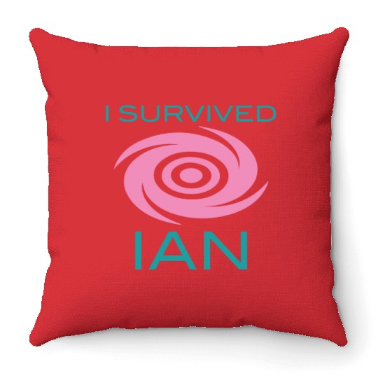 I Survived Ian Throw Pillows