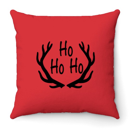 Funny Ho Ho Ho Christmas Santa Deer Snowman Gift Throw Pillows