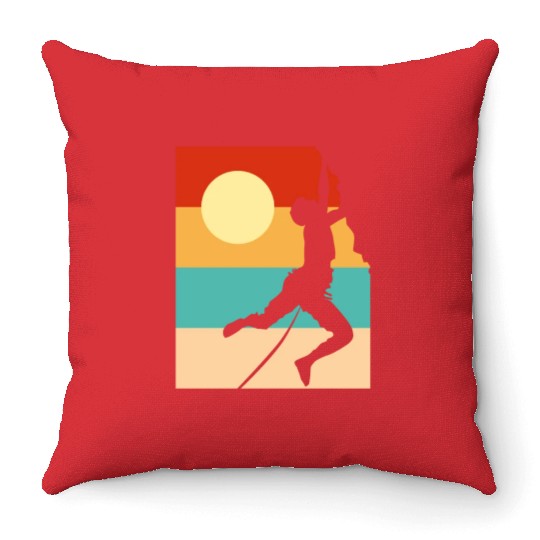 Nature Lover Mountain Climbing Hiking Adventure Throw Pillows