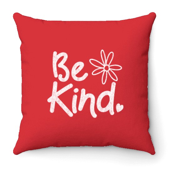 Anti Bully Be Kind Cute Orange Unity Day Bullying Throw Pillows