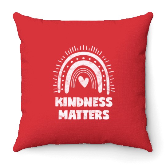 Kindness Matters Orange Unity Day Anti Bullying Pr Throw Pillows