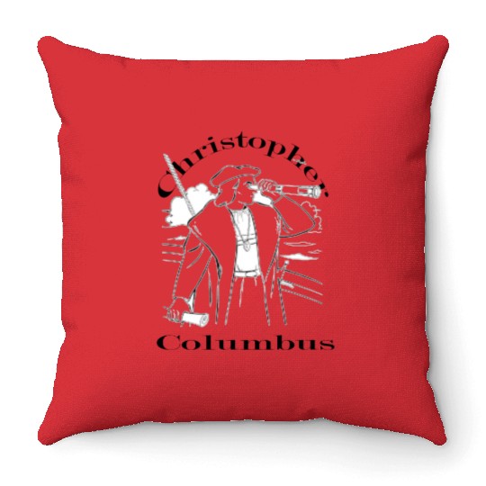 The first italian american Christopher columbus Throw Pillows