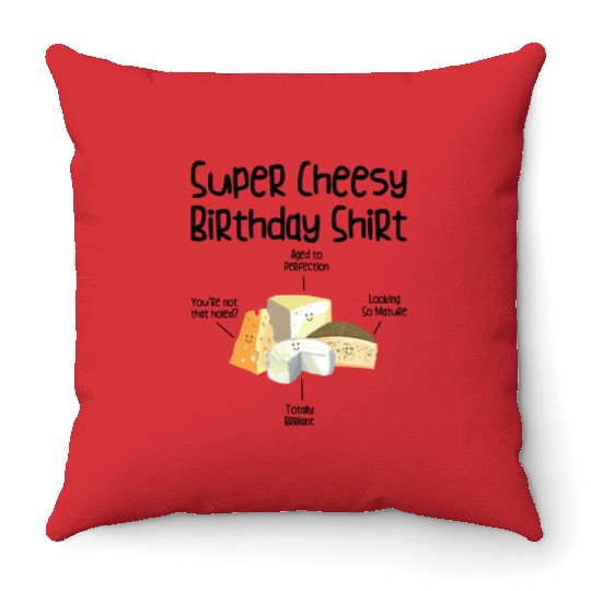 Super Cheesy Birthday Party Natal Day Cheese Throw Pillows