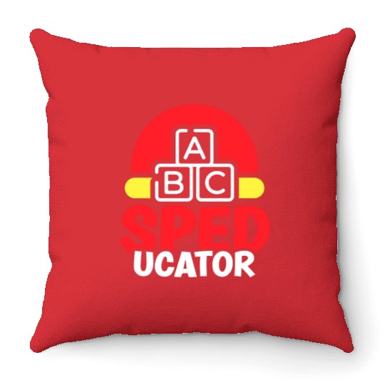 Speducator Sped Special Education Teacher Cute Throw Pillows