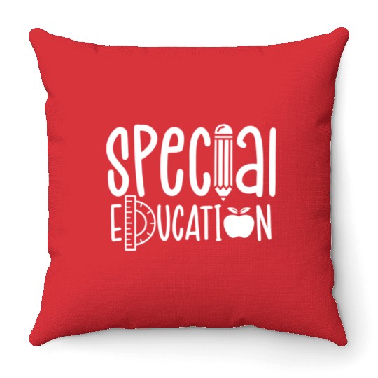 Special Education Cute Awareness Sped Teacher Throw Pillows