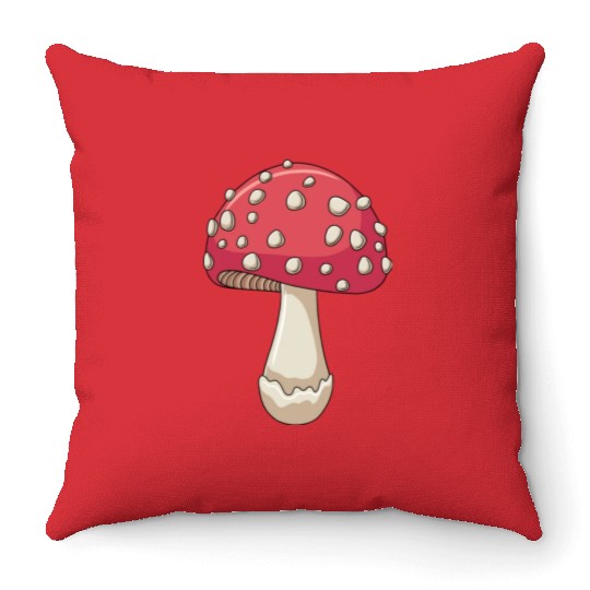 Wild Mushroom, Picking Mushrooms Throw Pillows
