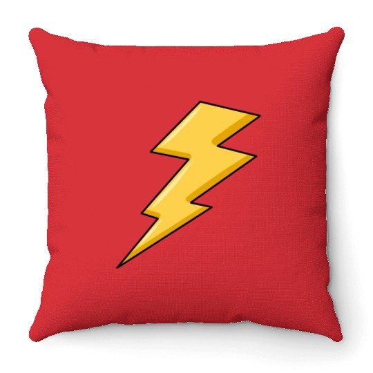 Bolt of lightning, lightning, bolt Throw Pillows