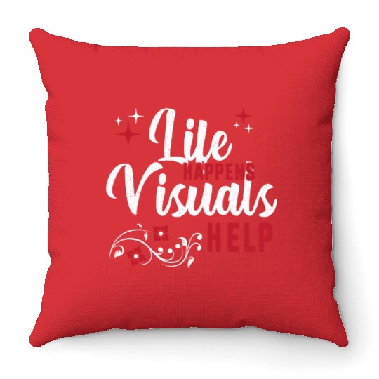 Sped Teacher Aba Therapy Life Happens Visuals Help Throw Pillows