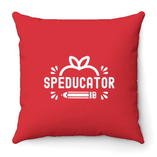 Speducator Cute Sped Special Education Teacher Throw Pillows