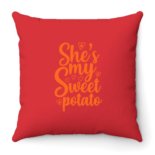 She's My Sweet Potato, Thanksgiving Throw Pillows