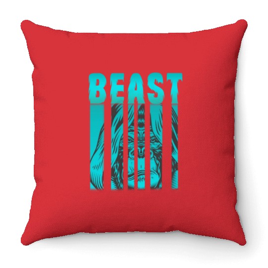 Gorilla Beast boxing MMA UFC Throw Pillows