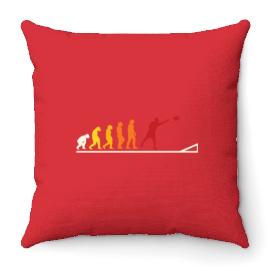 Cornhole Evolution Throw Pillows