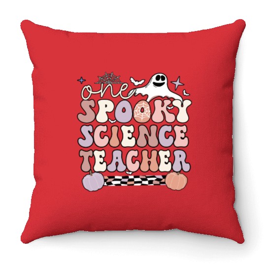Science Teacher Halloween Science Teaching Gift Throw Pillows