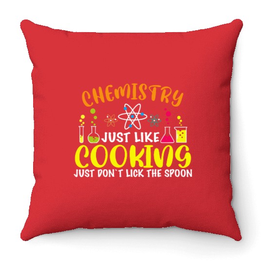 Chemistry Cooking Throw Pillows