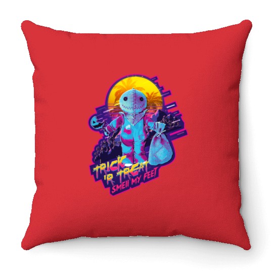 Trick or Treat, Smell my Feet Throw Pillows