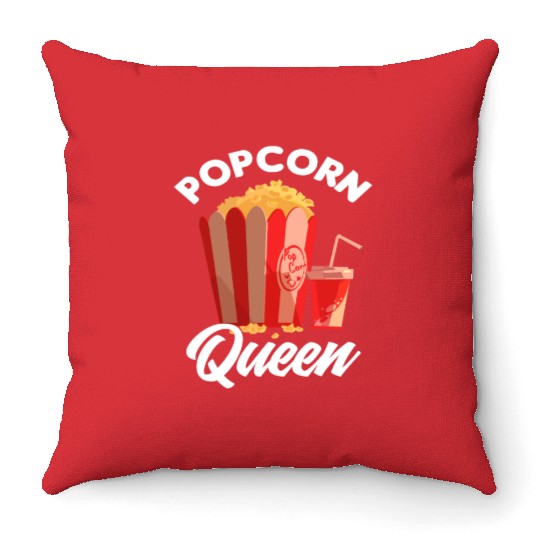Film Popcorn Lover Throw Pillows