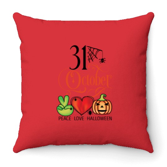 Happy Halloween Throw Pillows