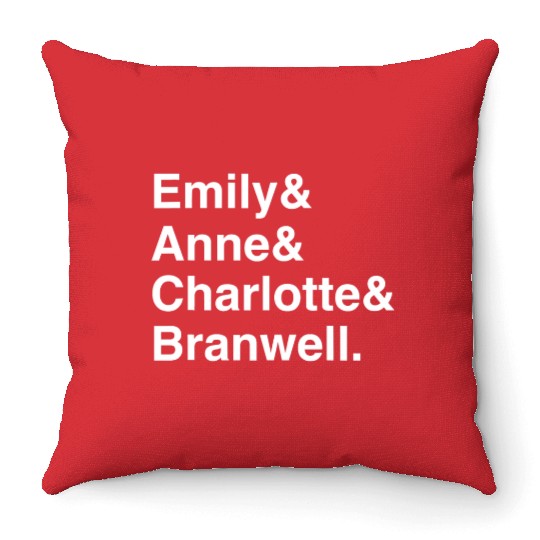 Funny Emily Bronte Charlotte Bronte Bronte Sibling Throw Pillows
