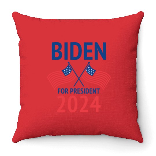 Joe Biden For President 2024 Throw Pillows