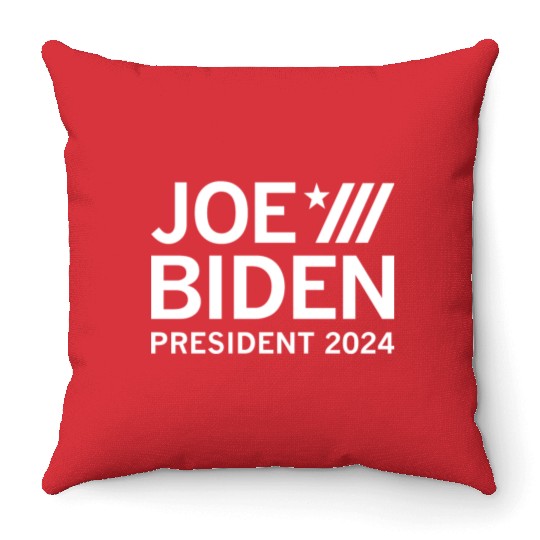 Joe Biden President 2024 Throw Pillows