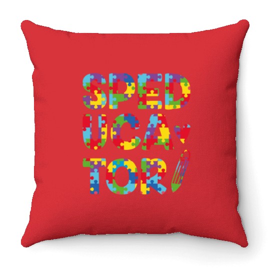 Speducator Sped Teacher Special Education Cute Throw Pillows