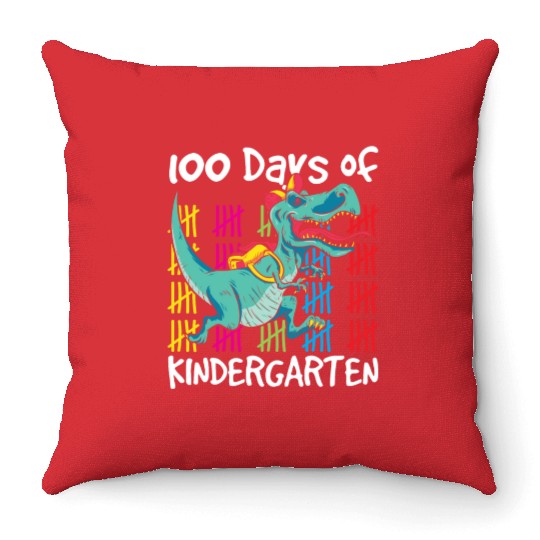 100 Days Of Kindergarten Sweet Cute Sayings Team Throw Pillows