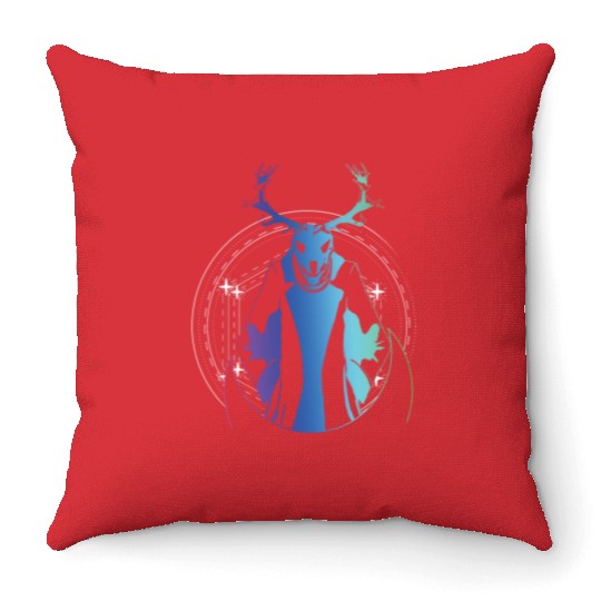Wendigo Folk Creature Forest Devil Cryptid Throw Pillows