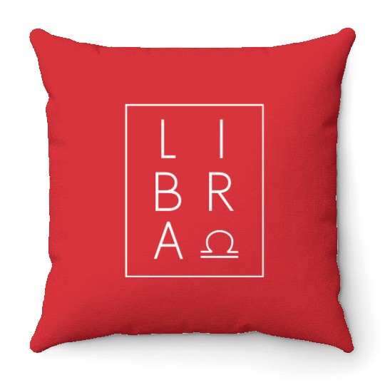 Libra Zodiac Sign Astrology Birthday Throw Pillows