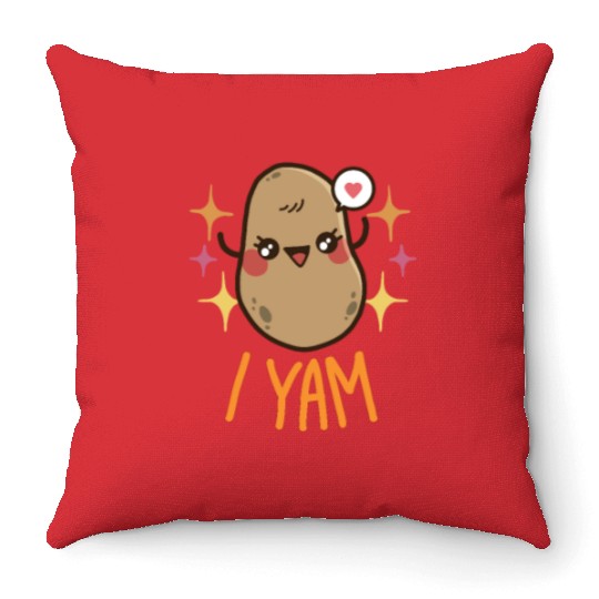 She's My Sweet Potato - I Yam Throw Pillows