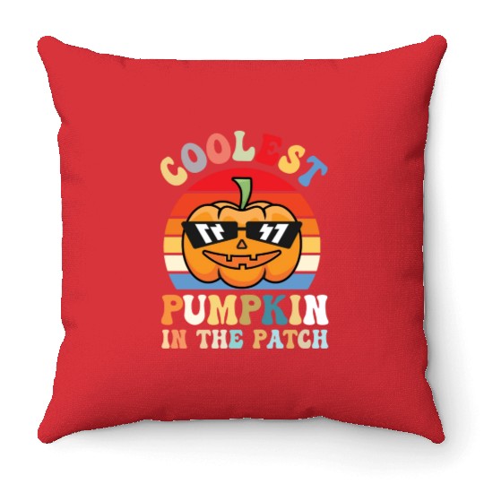 Coolest Pumpkin In The Patch - Halloween Throw Pillows