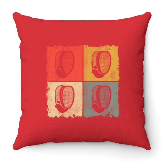 Fencing Masks Fence Vintage Fencer Throw Pillows