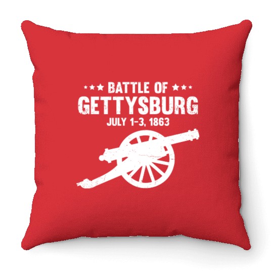 Battle Of Gettysburg Pennsylvania American Us Civi Throw Pillows