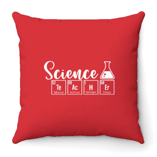High School Science Teacher Throw Pillows Funny Science